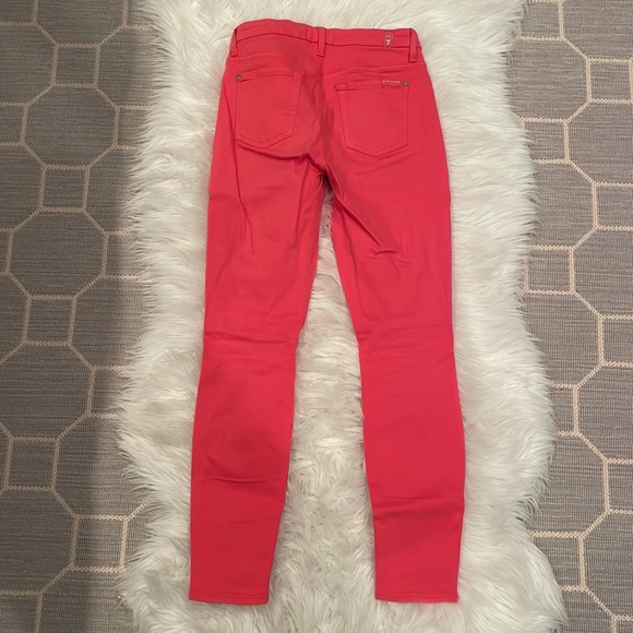 7 for all Mankind dark coral skinny jeans, size 26 - Picture 2 of 2